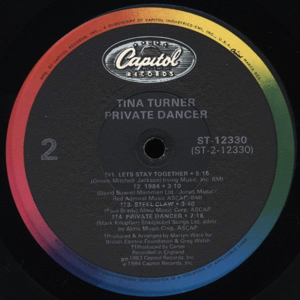 Tina Turner – Private Dancer (LP Vinyl) Vinyl Record