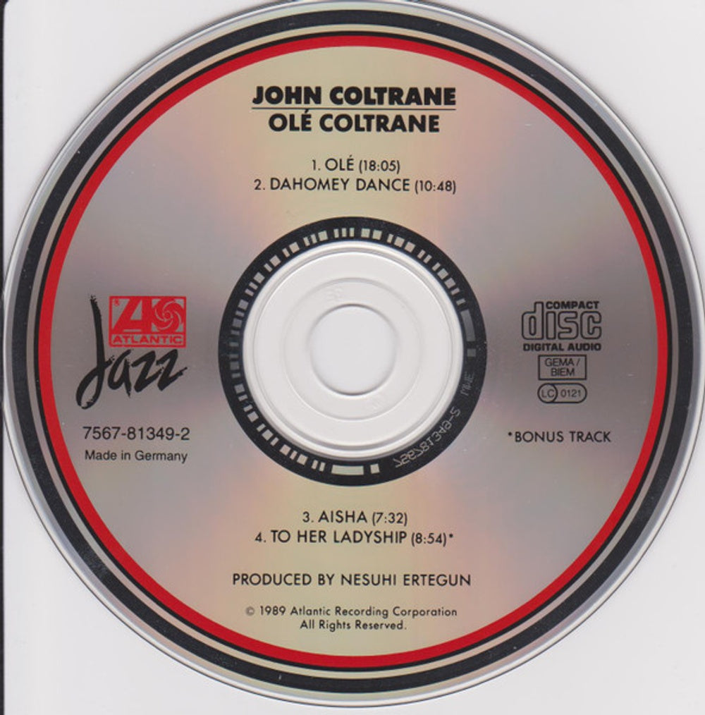 John Coltrane – Ole Coltrane Music CD
