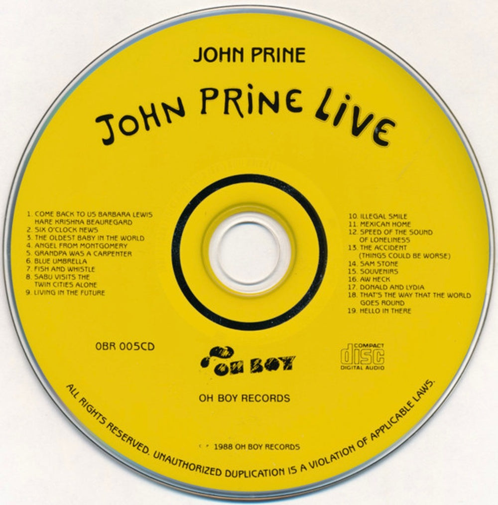 John Prine – Live Music CD