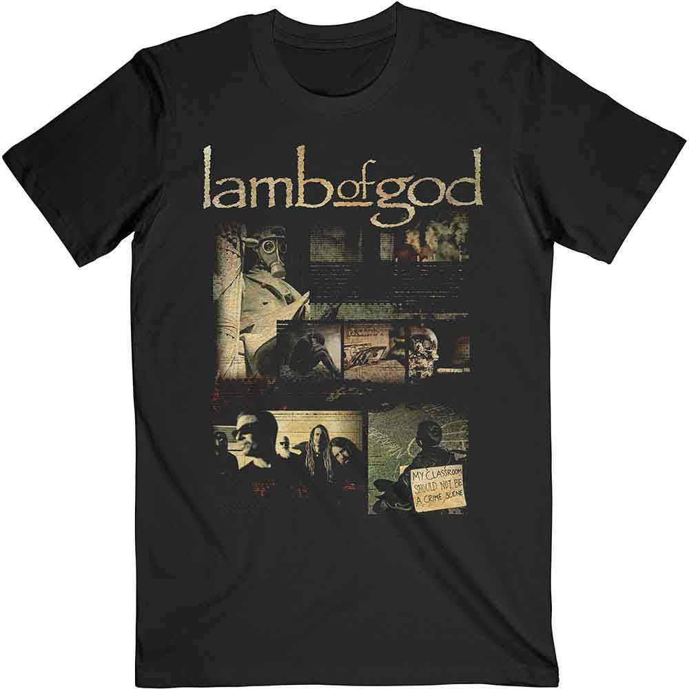 Lamb Of God Album Collage Mens T Shirt Officially Licensed