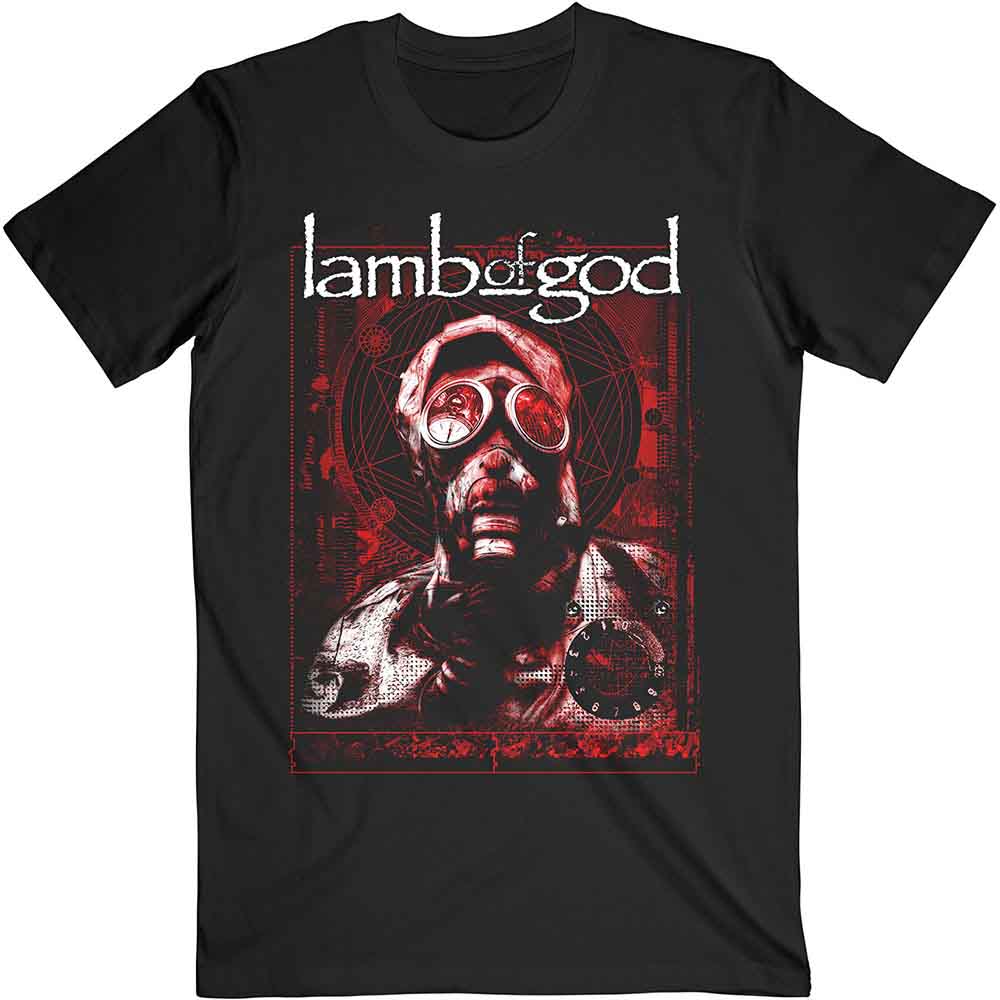 Lamb Of God Gas Masks Waves Mens T Shirt Officially Licensed