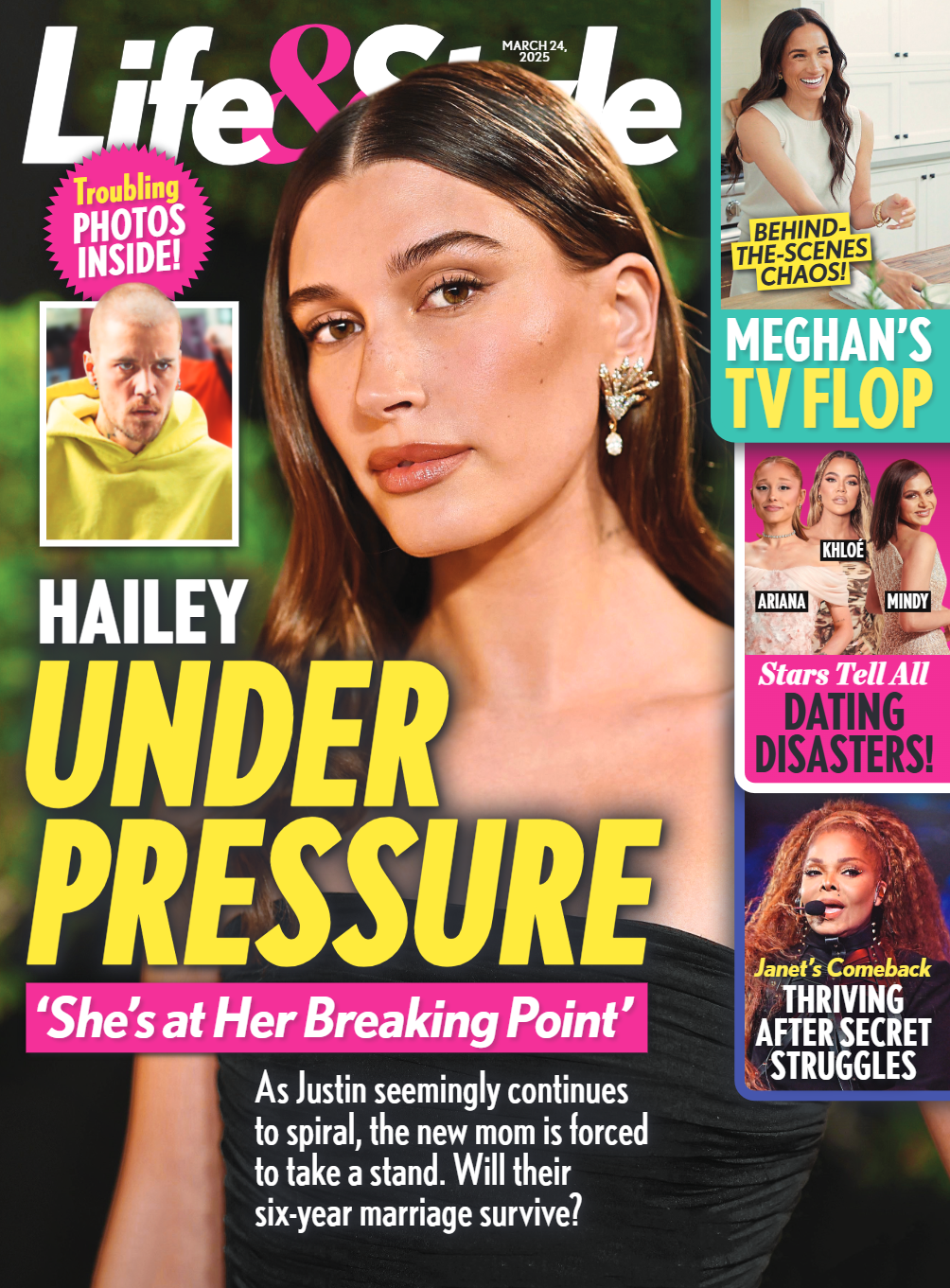 Life & Style - 03.24.25: Hailey Bieber Hitting Her Breaking Point, Meghan Markle's TV Flop, Ariana Grande, Khloe Kardashian & Mindy Kaling's Dating Disasters, Janet Jackson's Comeback & More!