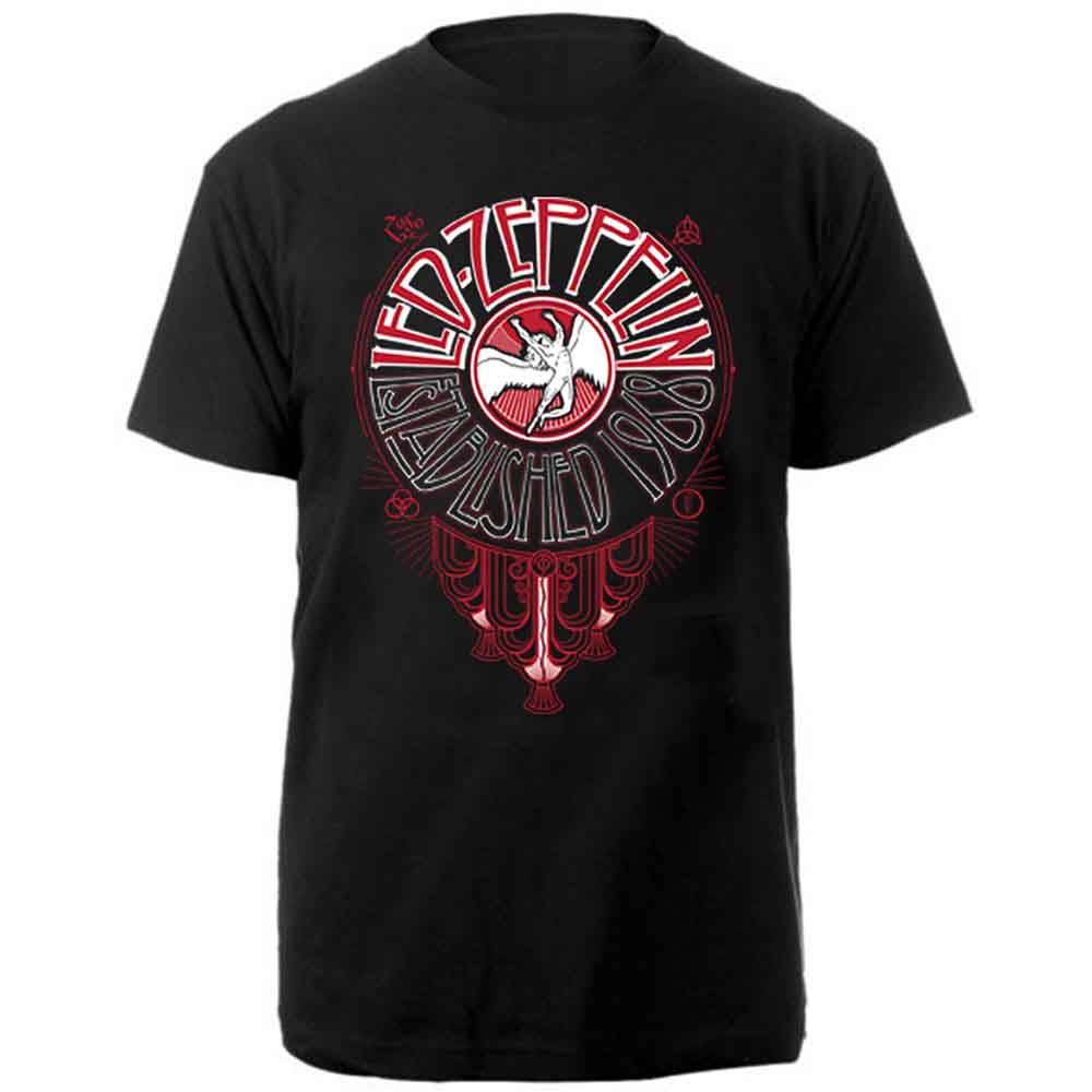 Led Zeppelin Deco Circle Mens T Shirt Officially Licensed