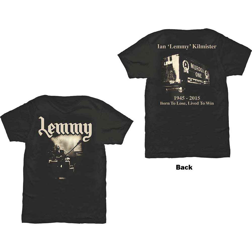 Lemmy Lived to Win Mens T Shirt Officially Licensed