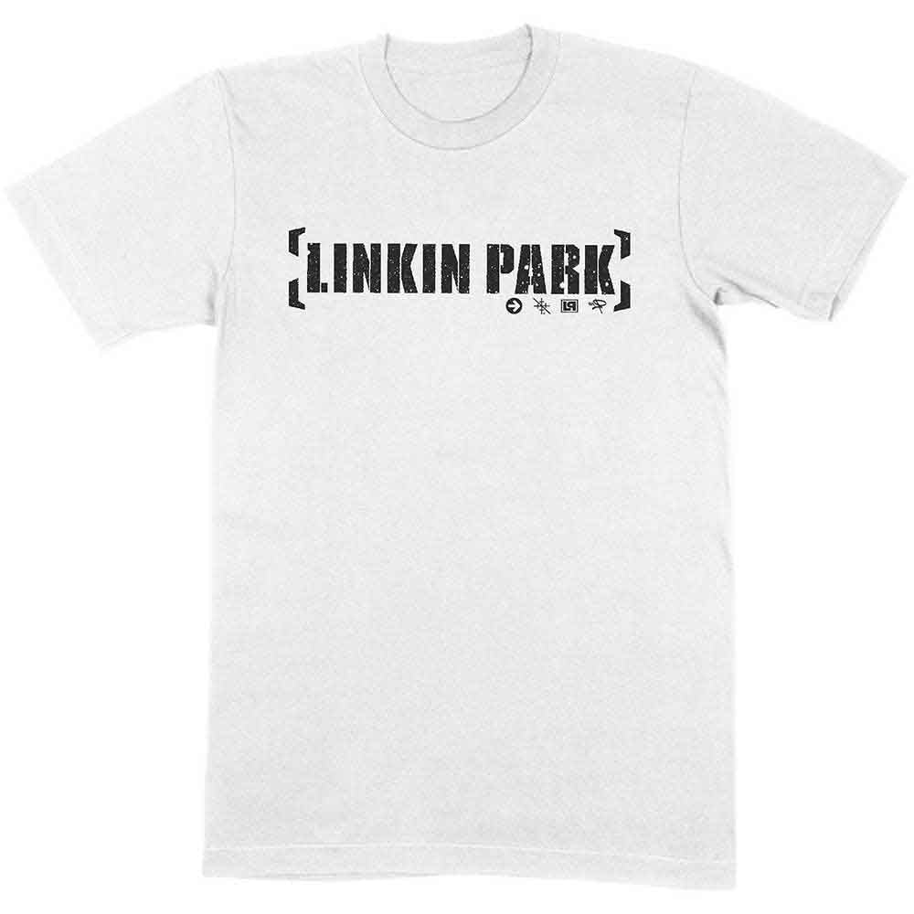 LINKIN PARK Bracket Logo Mens T Shirt White Officially Licensed