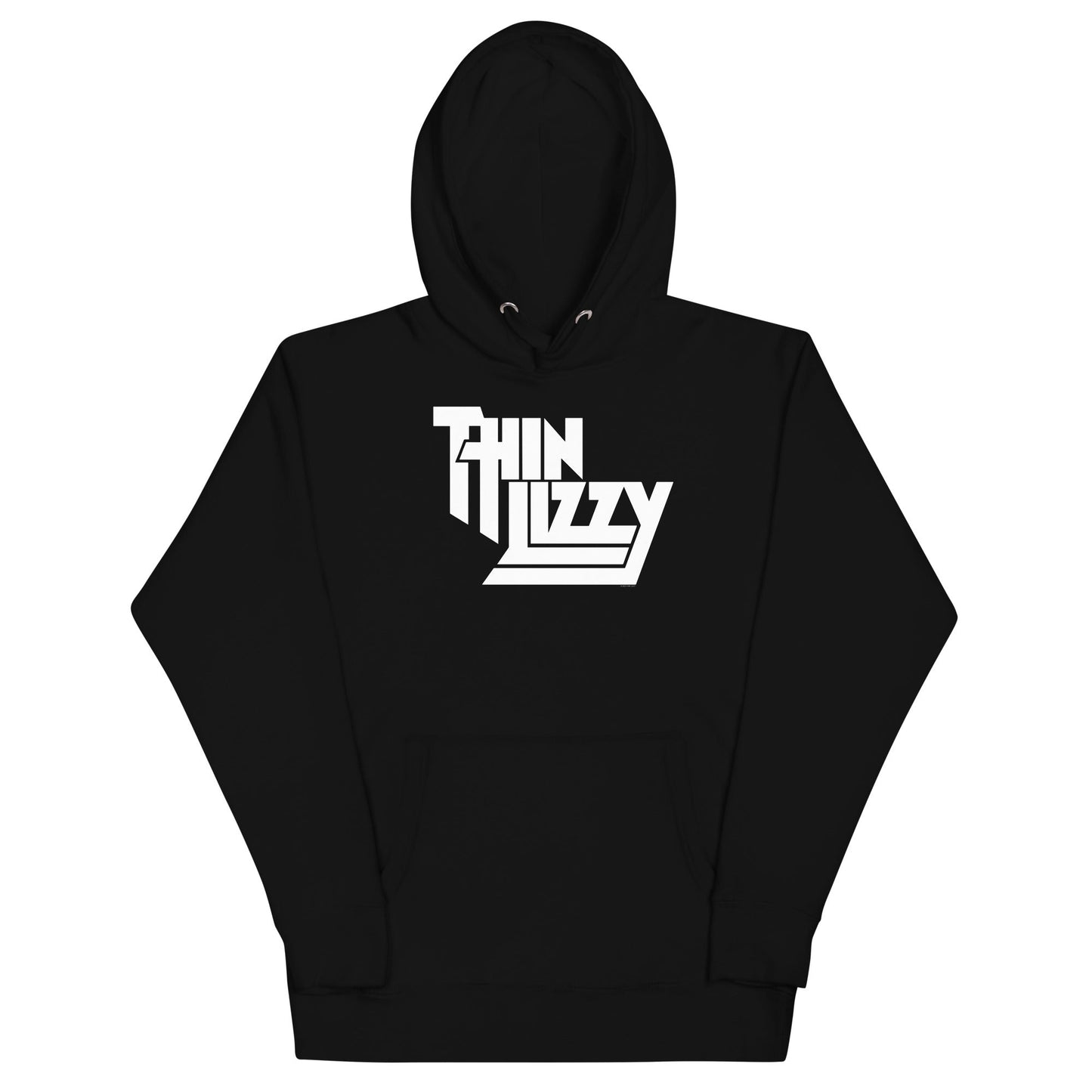 Thin Lizzy Classic White Logo Mens Officially Licensed Hoodie Black