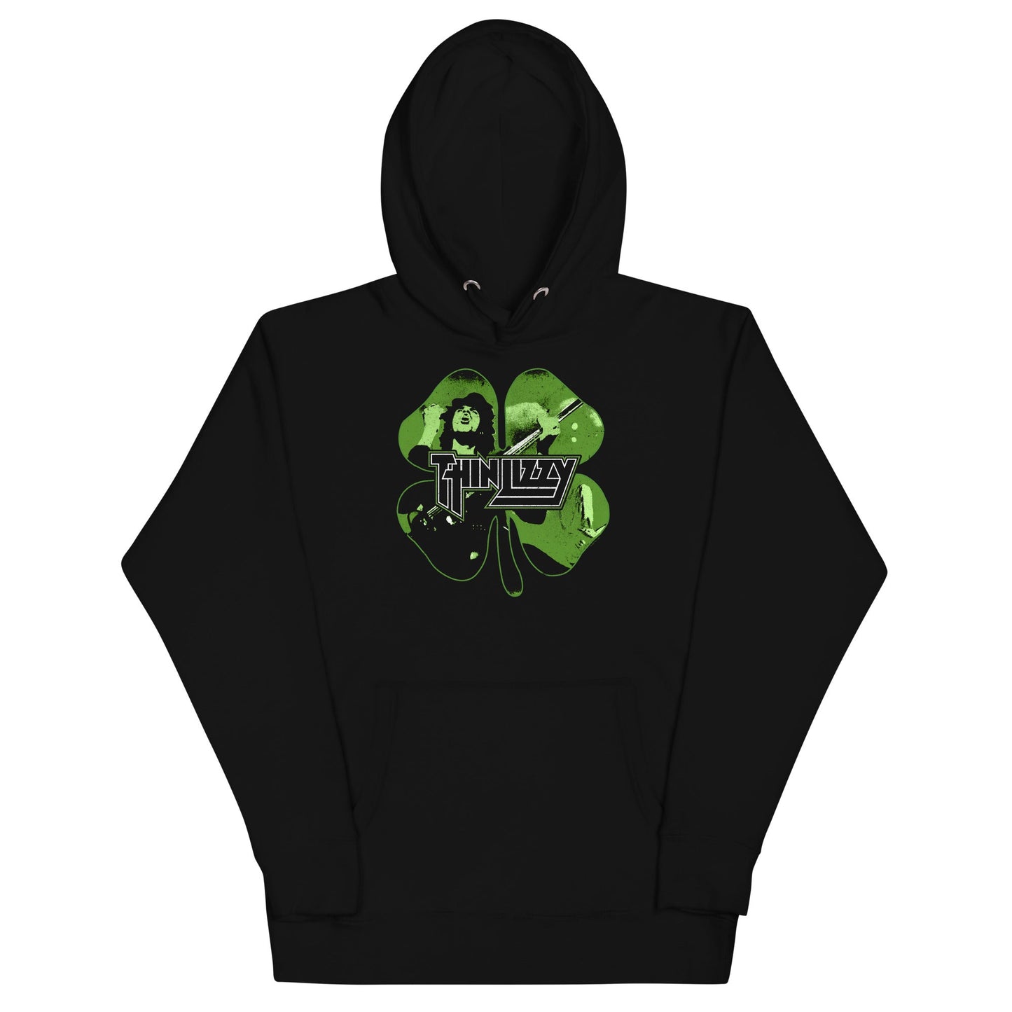 Thin Lizzy 4 Leaf Icons Mens Officially Licensed Hoodie Black