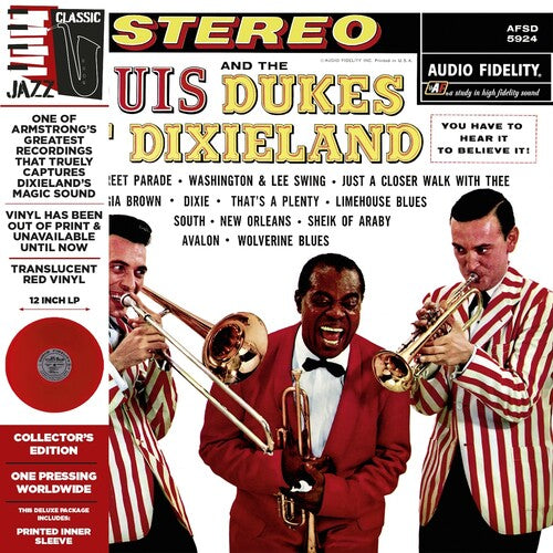 Louis Armstrong - Louis Armstrong and the Dukes of Dixieland (Colored Vinyl, Deluxe Edition, Limited Edition, Red, Remastered) Vinyl Record