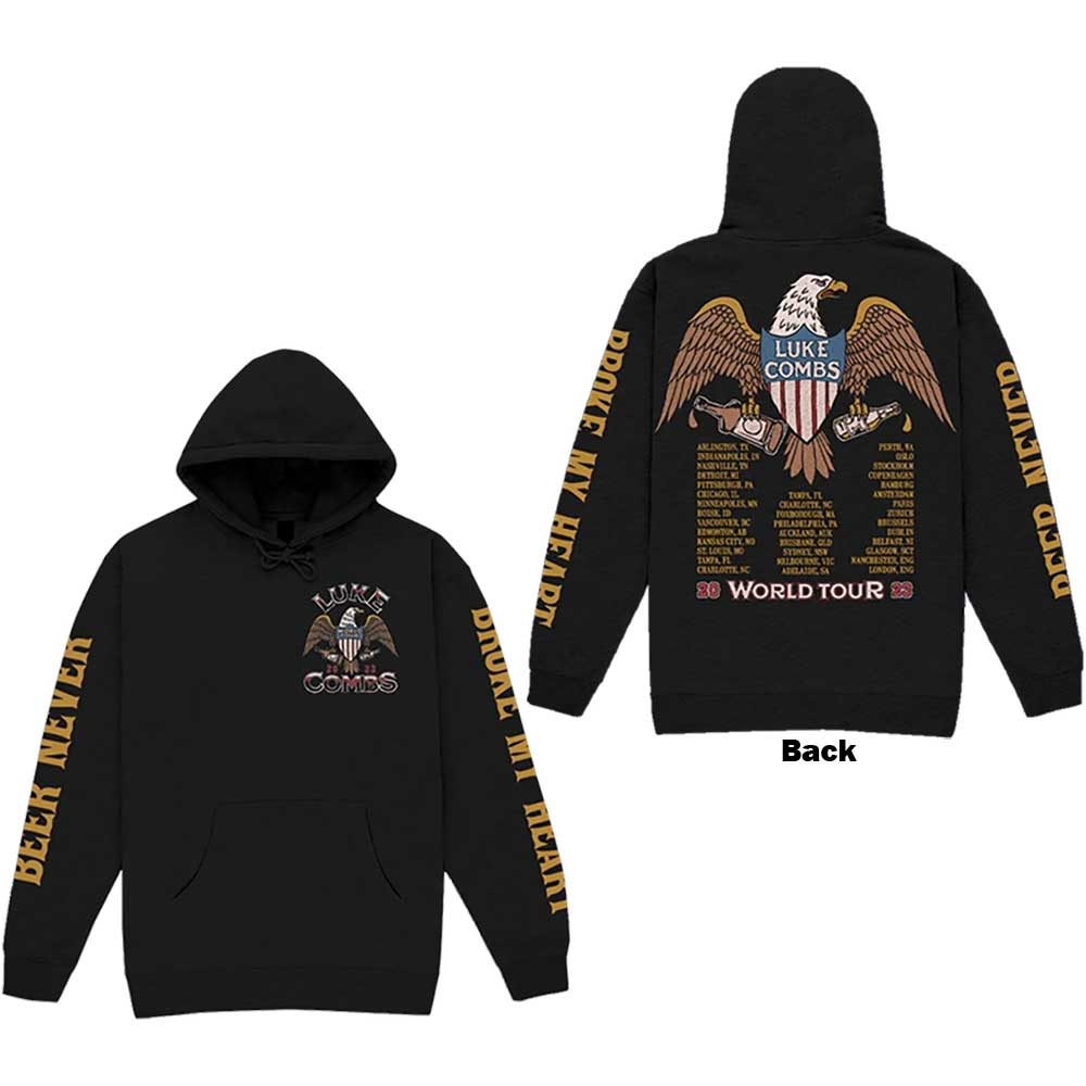 Luke Combs Tour '23 Eagle Hoodie Sweatshirt Officially Licensed
