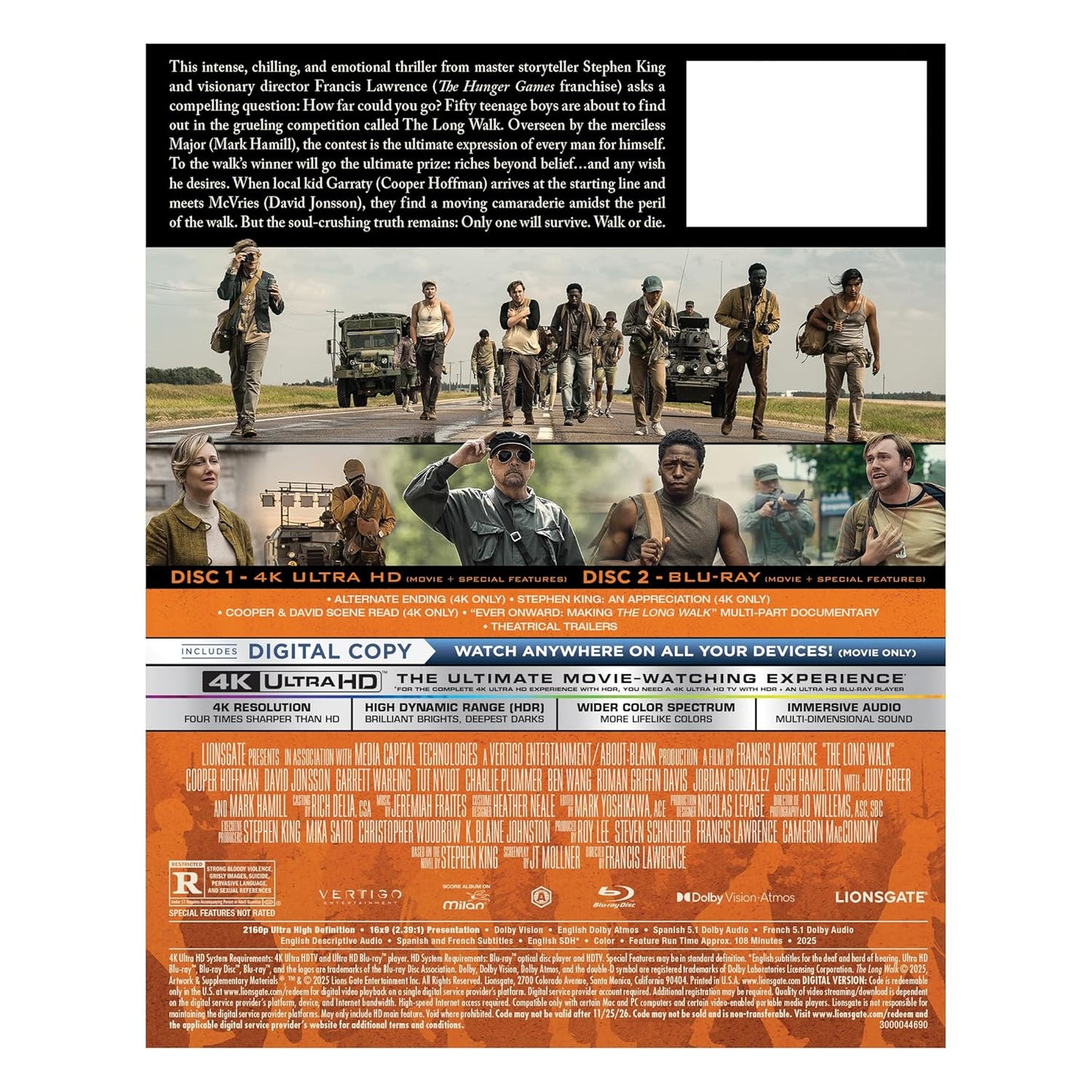 The Long Walk - Limited Edition Steelbook (4K UHD + Blu-ray + Digital)
