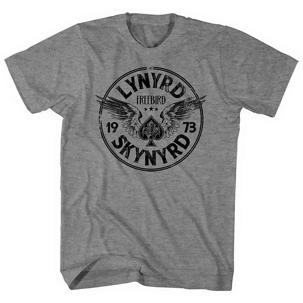 Lynyrd Skynyrd Freebird '73 Wings Mens T Shirt Grey Officially Licensed