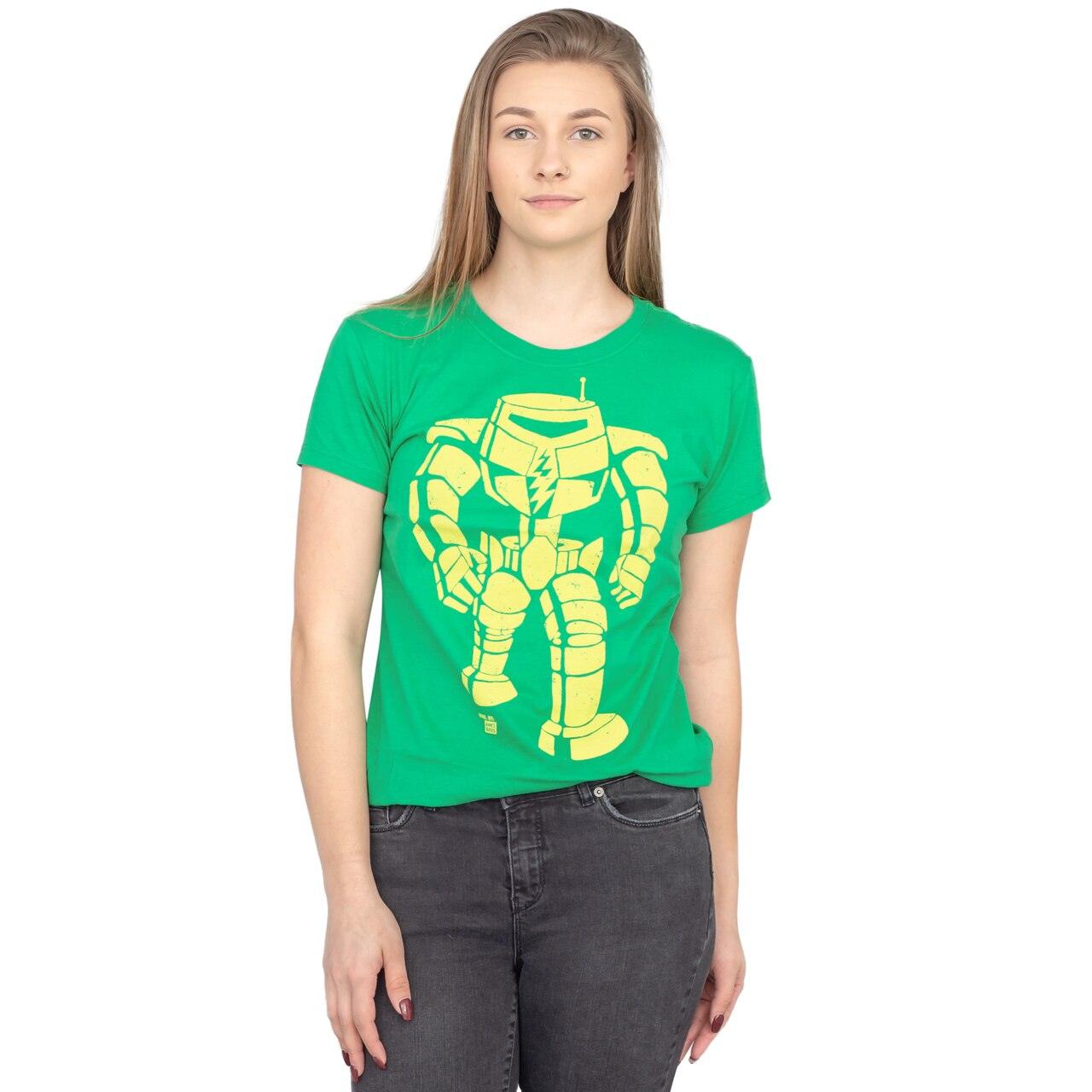Man-Bot Vintage Graphic Green JUNIORS T-shirt