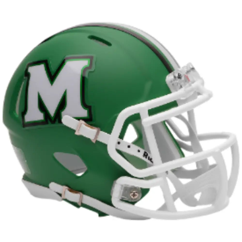 Marshall Thundering Herd NCAA Mini Speed Football Helmet Flat Green NCAA