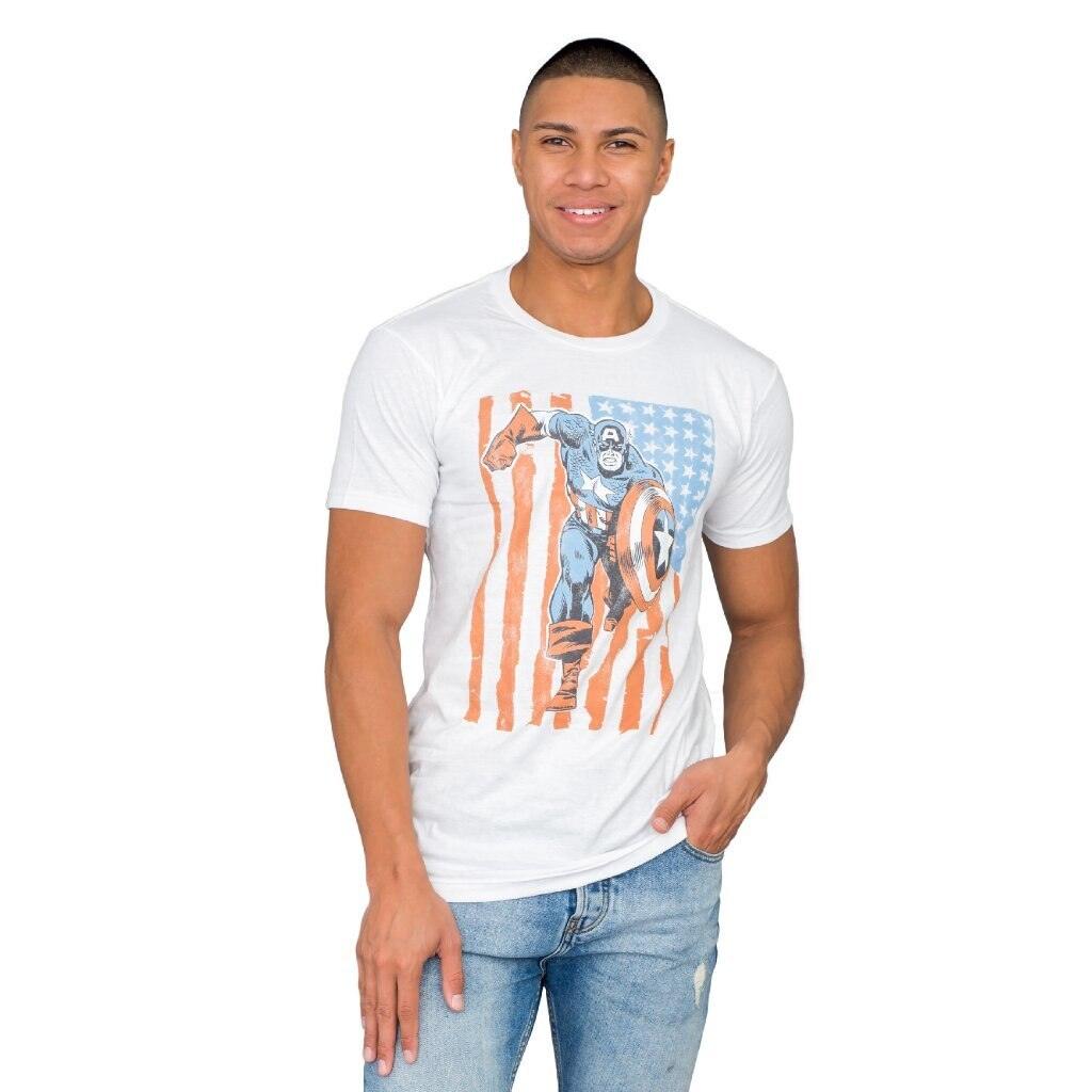 Marvel Captain America Flag T-Shirt