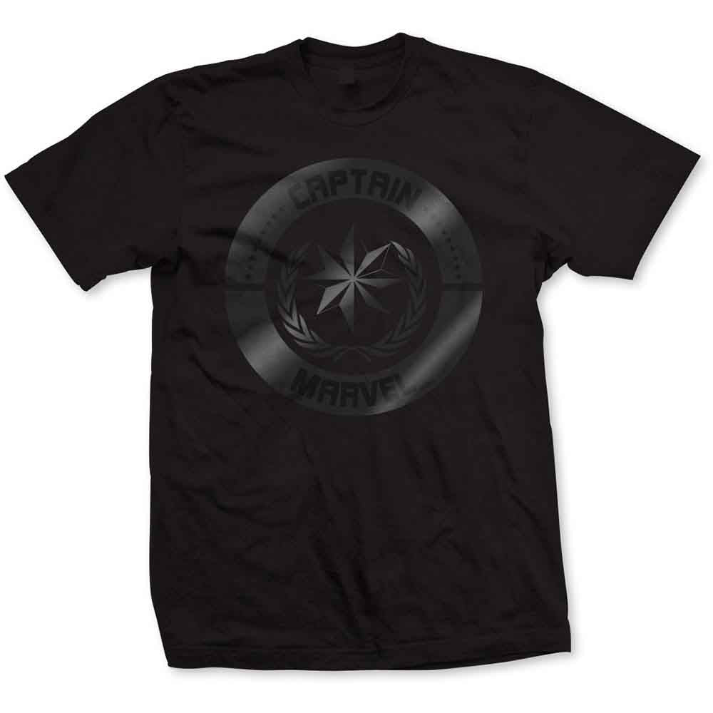Marvel Comics Captain Marvel Silver Circle Mens T Shirt Officially Licensed