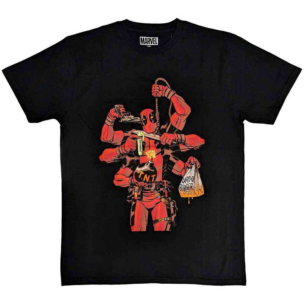 Marvel Comics Deadpool Arms Mens T Shirt Officially Licensed