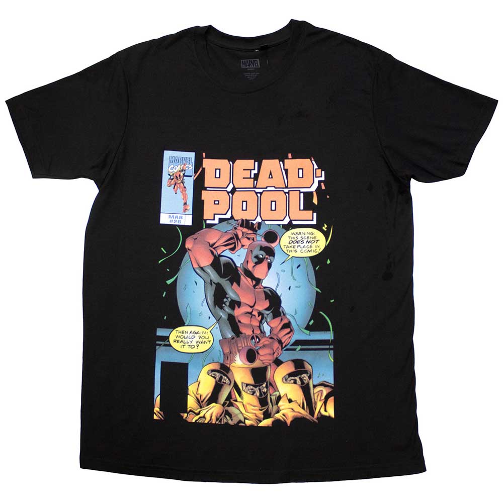 Marvel Comics Deadpool Bubble Text Mens T Shirt Officially Licensed
