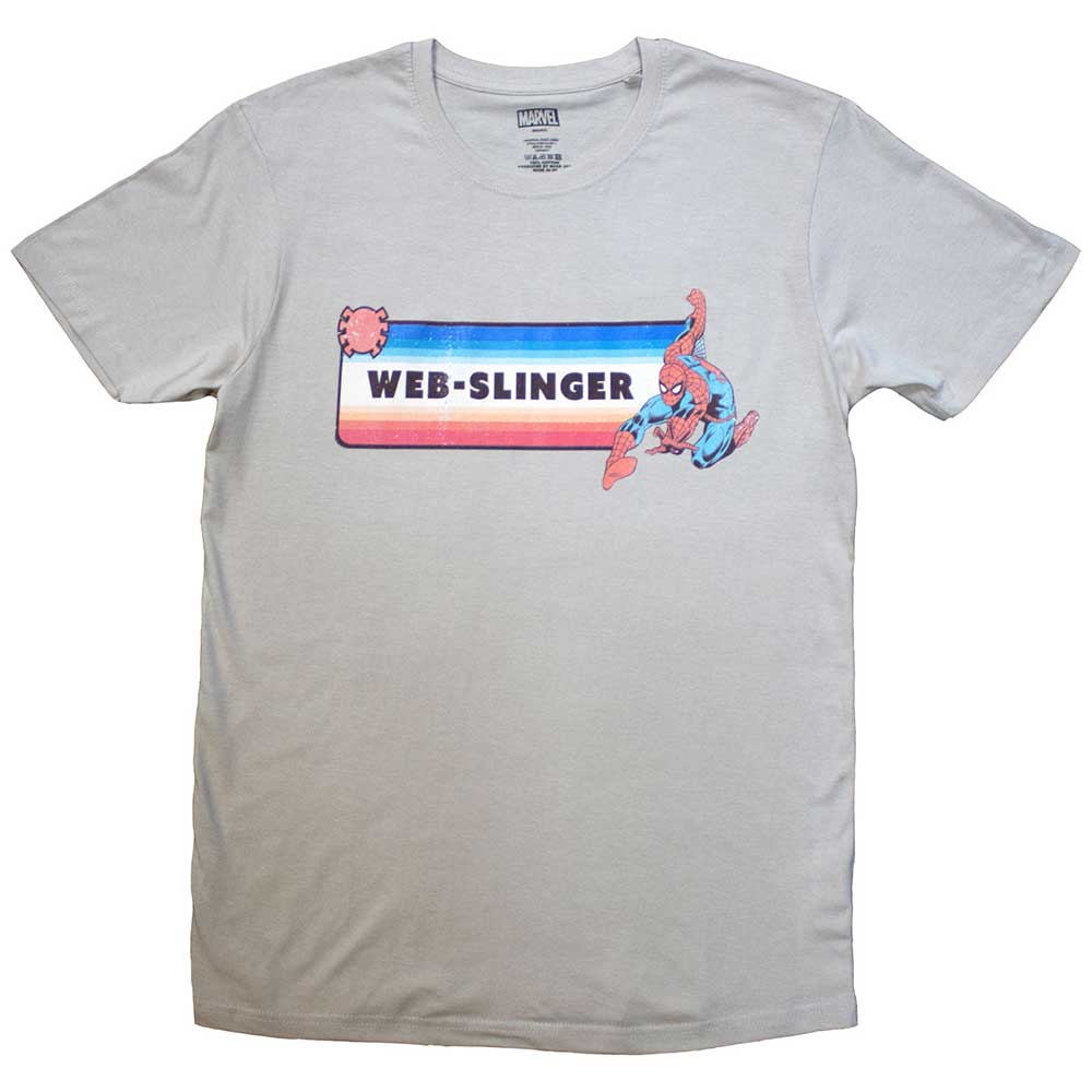 Marvel Comics Spider-Man Web-Slinger Mens T Shirt Officially Licensed