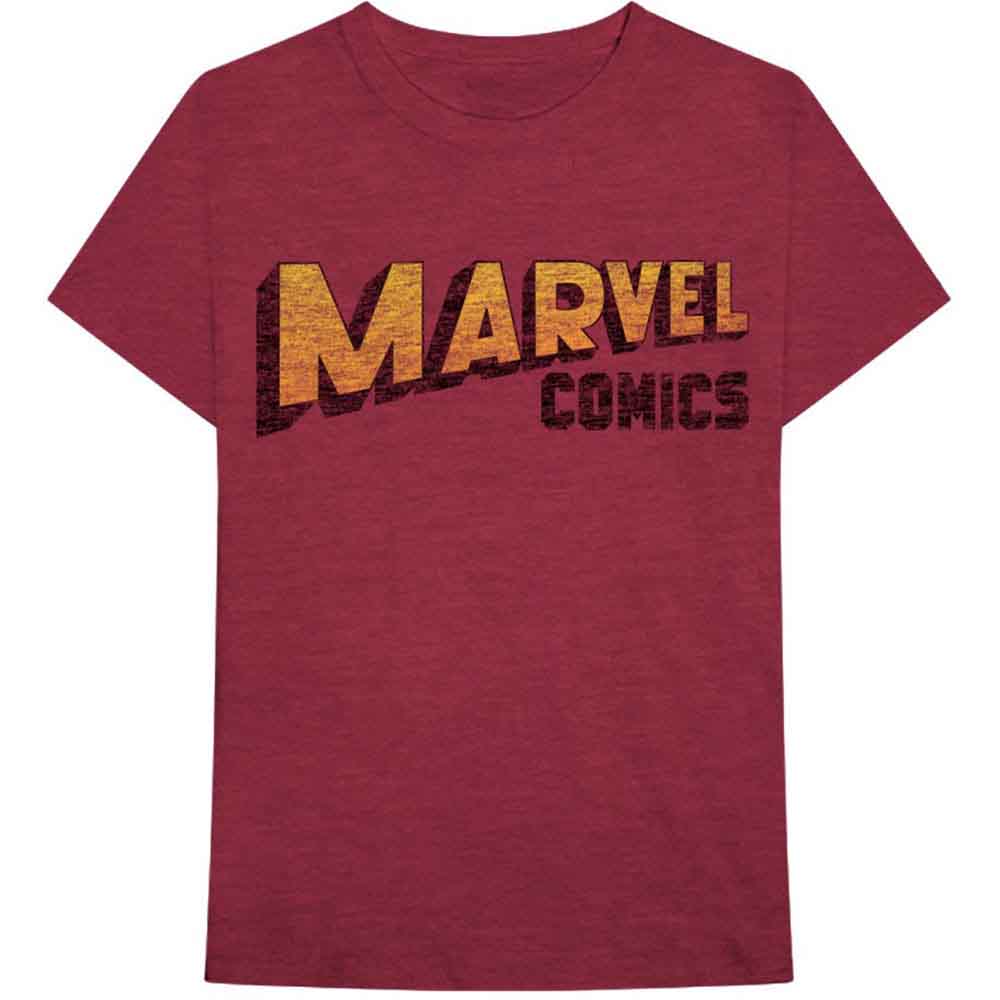 Marvel Comics Warped Logo Mens T Shirt Officially Licensed