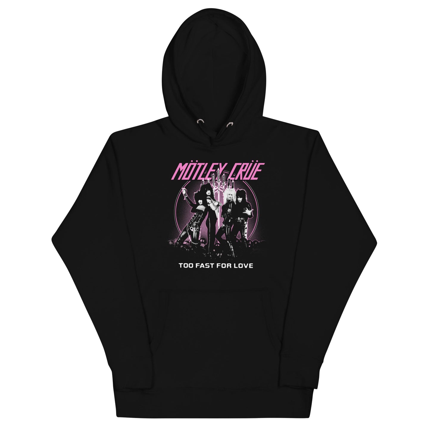 Motley Crue Too Fast for Love Mens Officially Licensed Hoodie Black