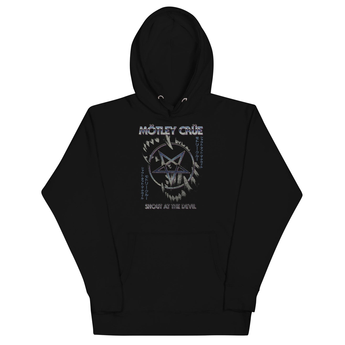 Motley Crue Pentagram Mens Officially Licensed Hoodie Black