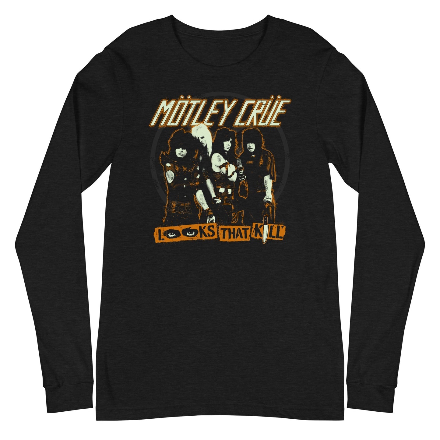 Motley Crue Looks TOfficially Licensed Hat Kill Mens Long Sleeve Shirt Black