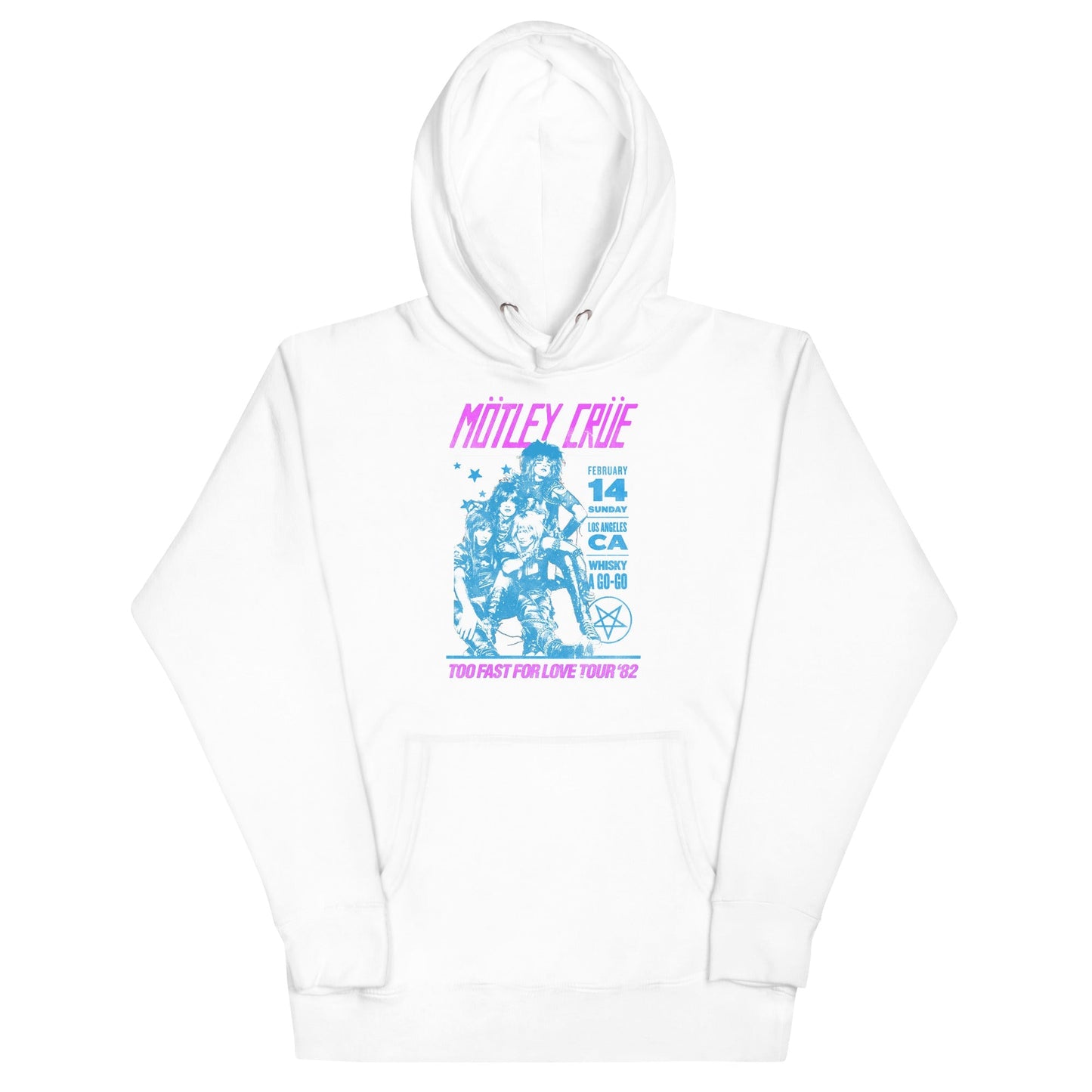 Motley Crue Fast Love Mens Officially Licensed Hoodie White