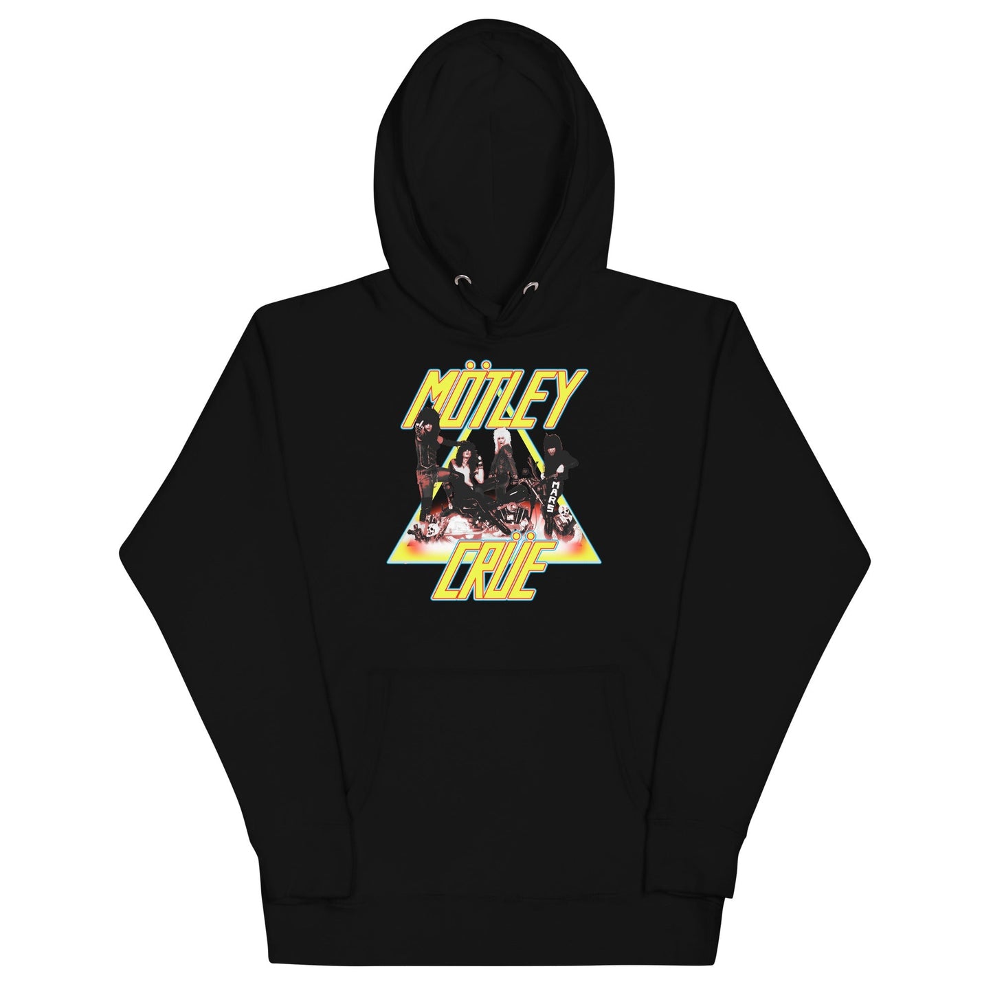 Motley Crue Triangle Logo Mens Officially Licensed Hoodie Black