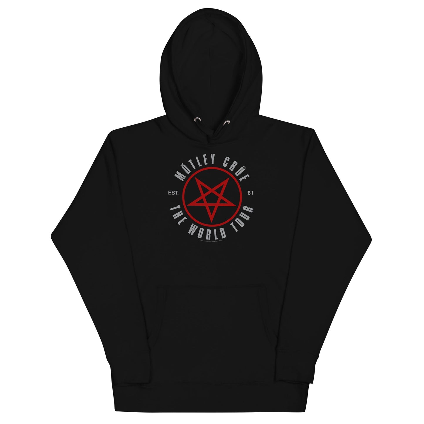 Motley Crue The World Tour Mens Officially Licensed Hoodie Black