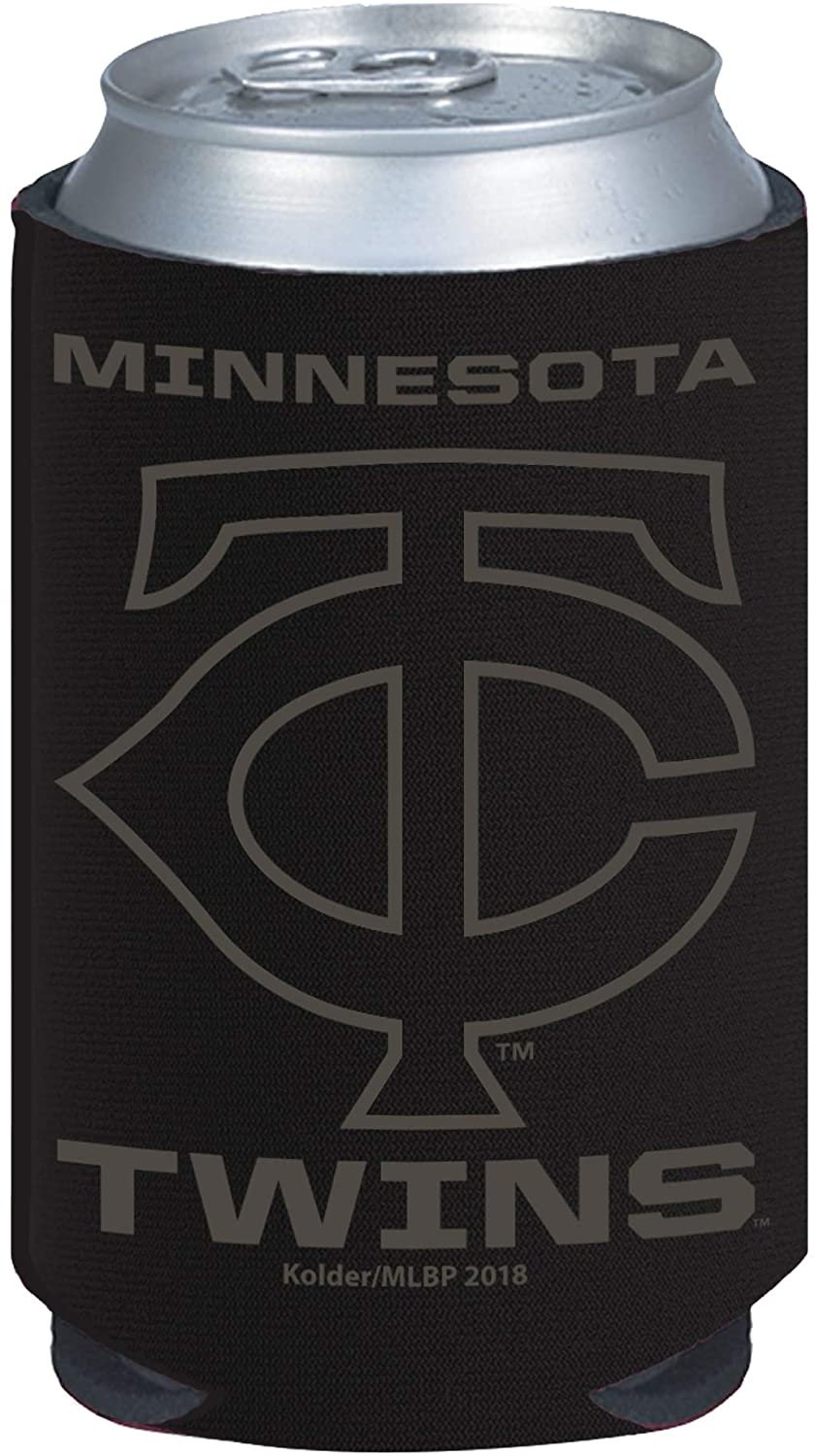Minnesota Twins 2-Pack Tonal Black Design 12oz CAN Neoprene Beverage Insulator Holder Cooler Baseball