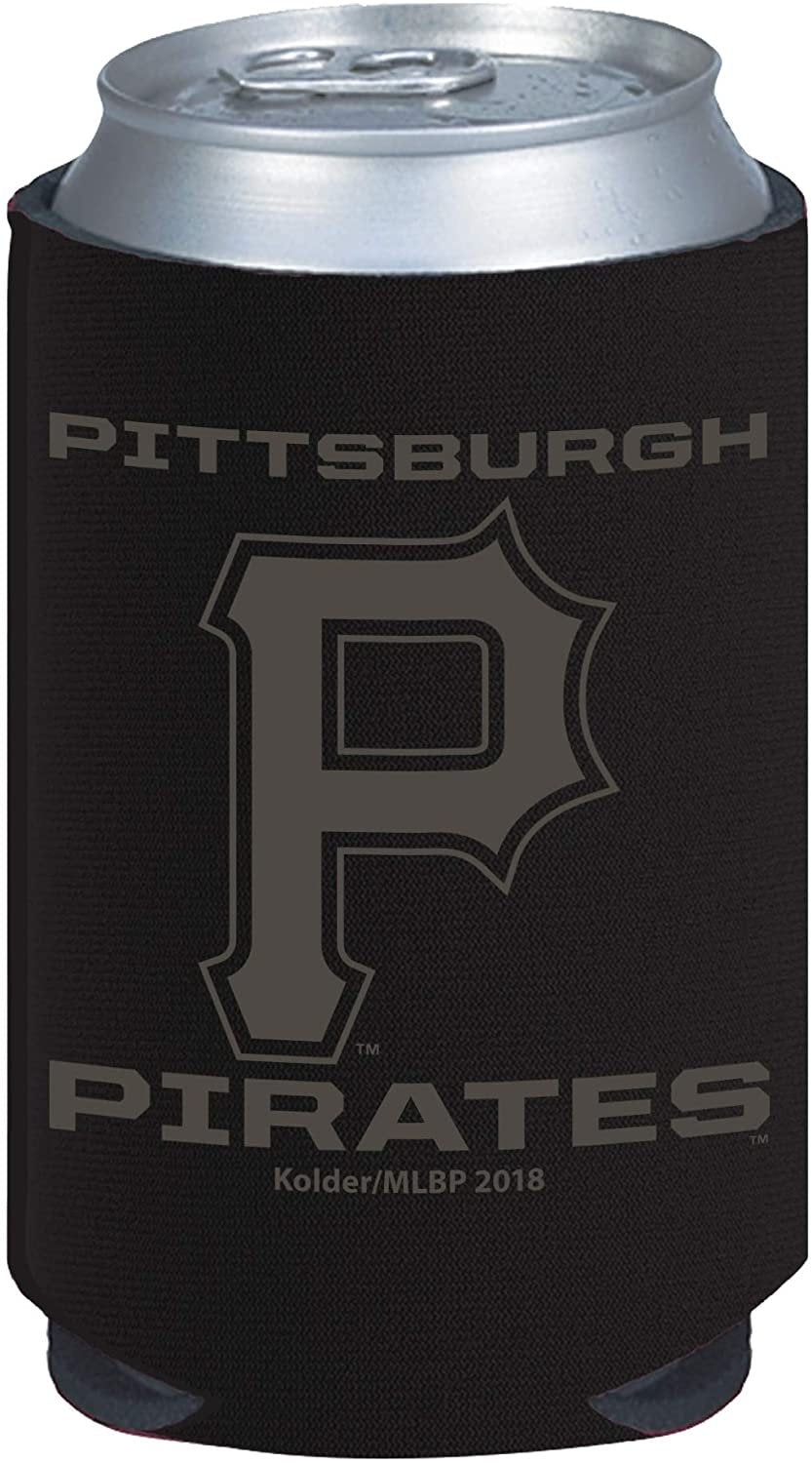 Pittsburgh Pirates 2-Pack Tonal Black Design 12oz CAN Neoprene Beverage Insulator Holder Cooler Baseball