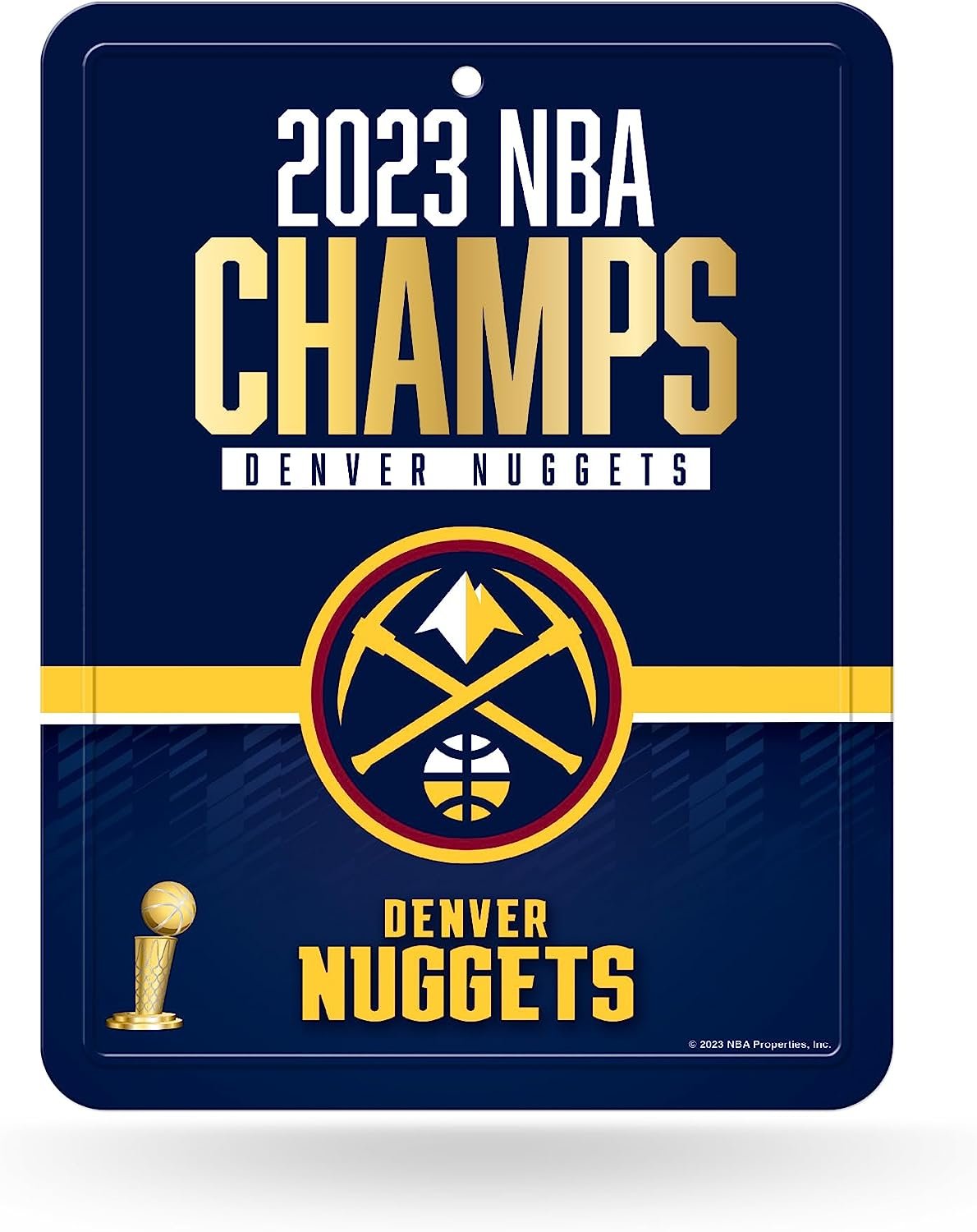 Denver Nuggets 2023 NBA Champions Premium 8.5x11 Inch Metal Parking Wall Sign Home Office Decor