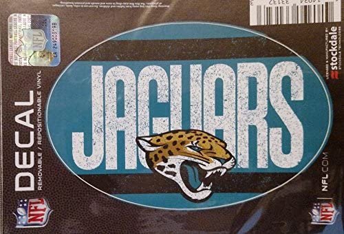Jacksonville Jaguars 5"x7" Vintage Repositionable Vinyl Decal Auto Home Football
