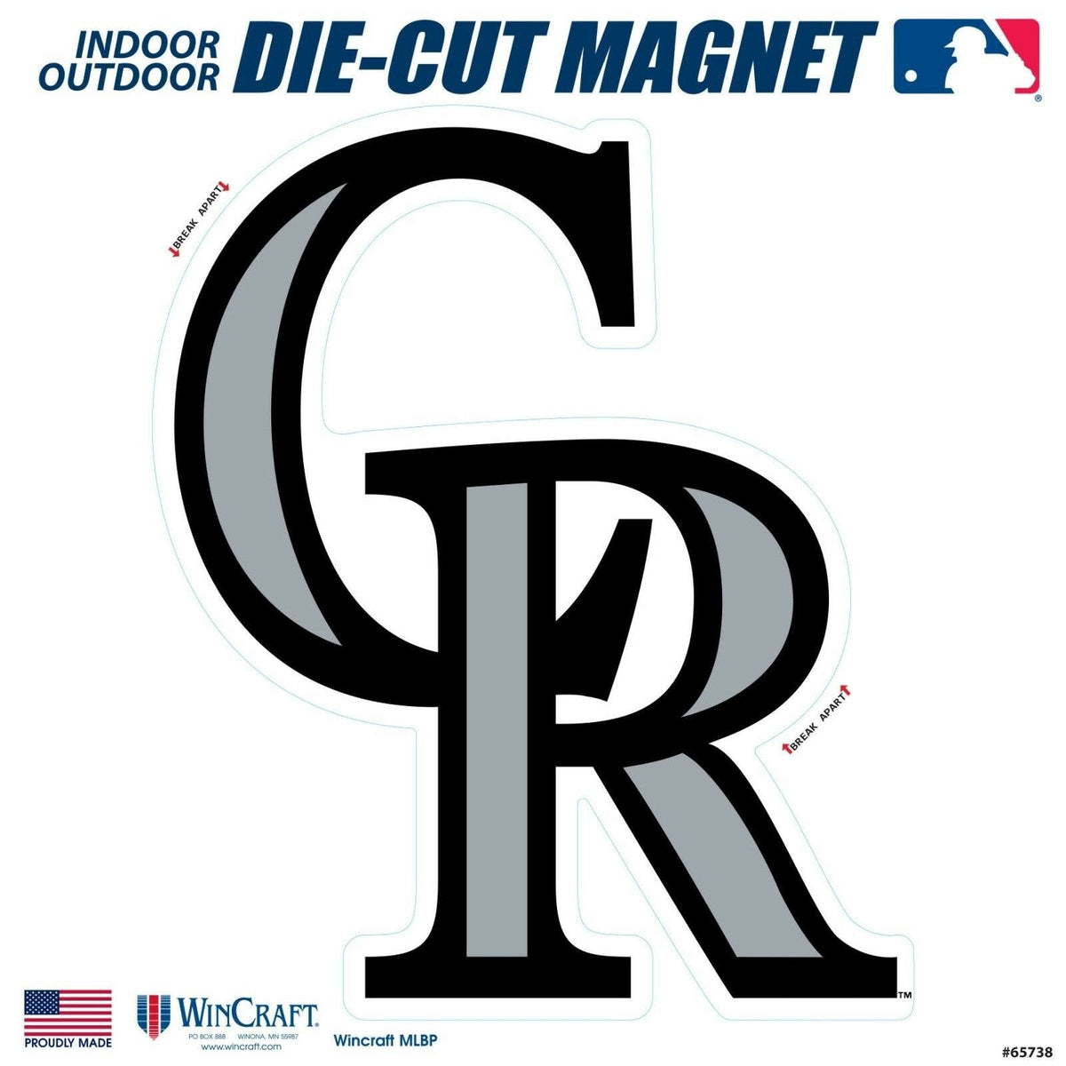 Colorado Rockies 6 Inch Logo Magnet Die Cut Vinyl Auto Home Heavy Duty Baseball