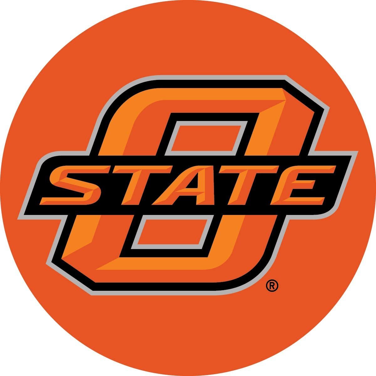 Oklahoma State Cowboys RR 4" Round Vinyl Magnet Auto Home University of