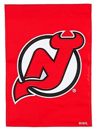 New Jersey Devils Premium Garden Flag Banner, Double Sided, Emroidered, 13x18 Inch
