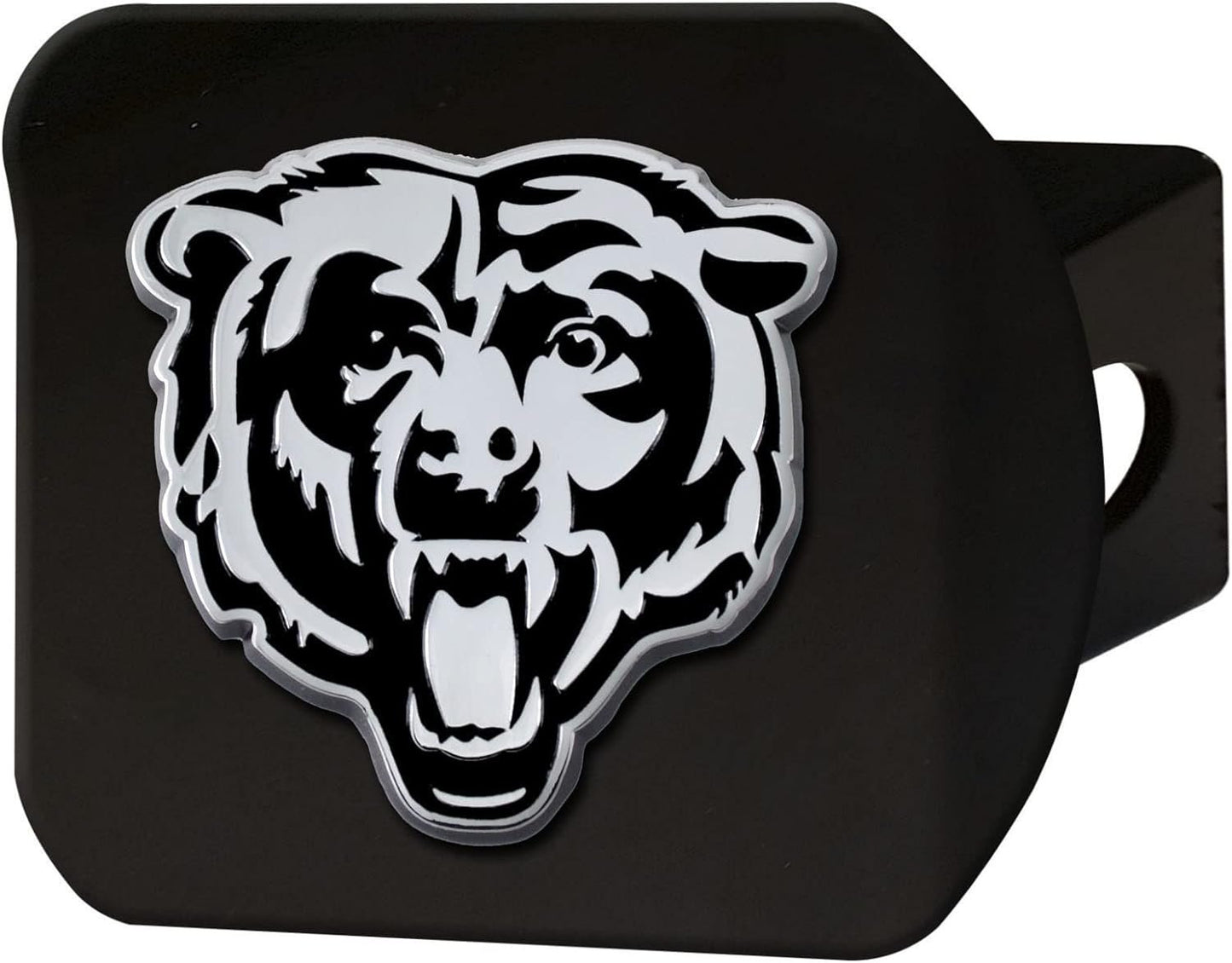 Chicago Bears NFL Chrome Hitch Cover with Chrome Team Logo by FANMATS - Unique Team Logo Metal Molded Design – Easy Installation on Truck, SUV, Car - Ideal Gift for Die Hard Football Fan