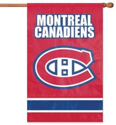 Montreal Canadiens Banner Flag Premium Double Sided Embroidered Applique 28x44 Inch