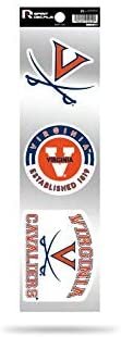 Virginia Cavaliers 3 Piece Retro Spirit Decals Premium Throwback Stickers