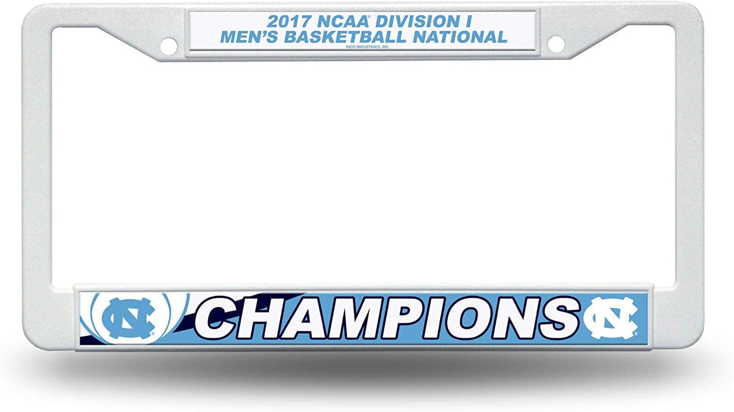 University of North Carolina Tar Heels 2017 Champions License Plate Frame Plastic Tag Cover