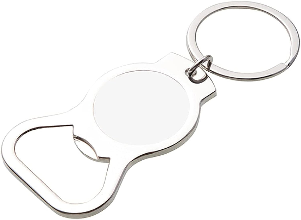 Tampa Bay Lightning Premium Solid Metal Bottle Opener Keychain, Silver Key Ring, Team Logo