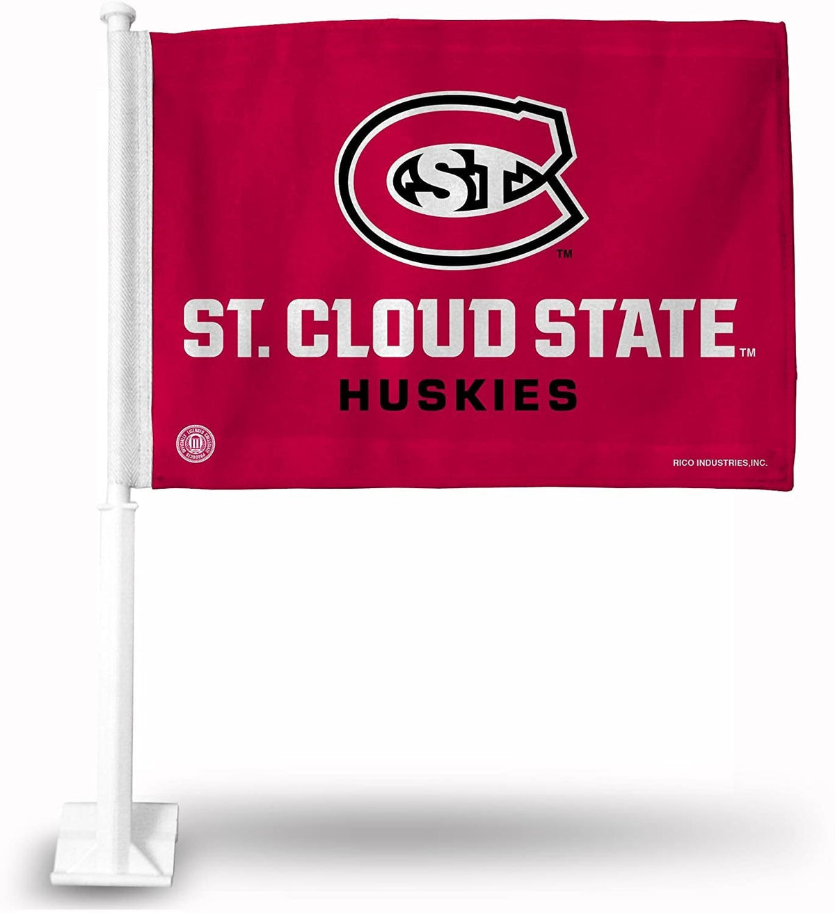 St Cloud State University Huskies Car Flag with included Pole