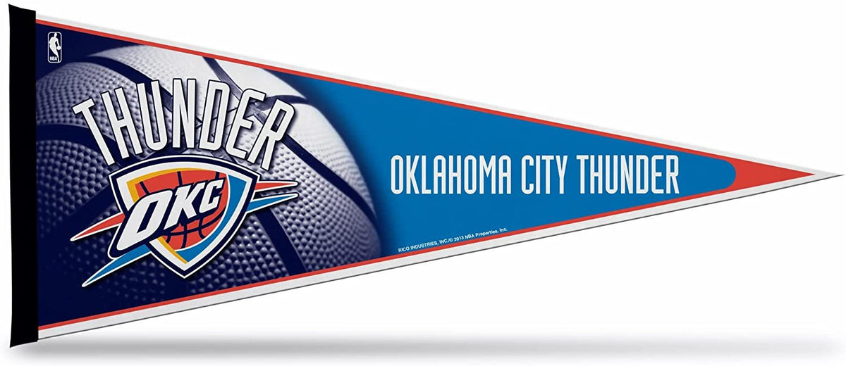 Oklahoma City Thunder Pennant Felt 12x30 Basketball
