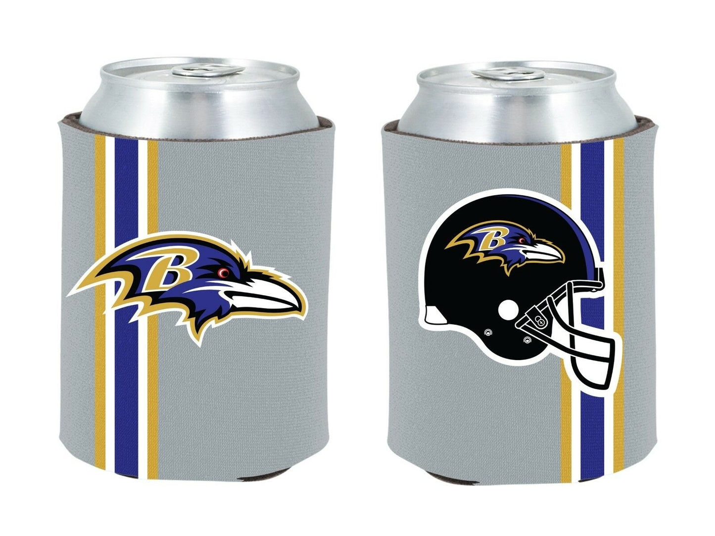 Baltimore Ravens 2-PACK CAN Retro THROWBACK Koozie Neoprene Holder Football