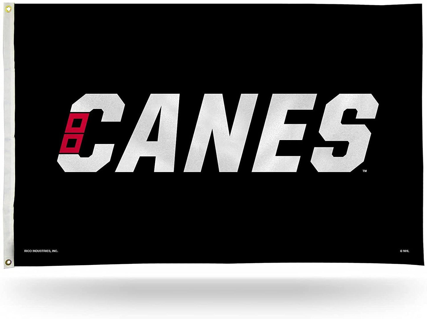 Carolina Hurricanes Premium 3x5 Feet Flag Banner, Black Design, Metal Grommets, Outdoor Use, Single Sided