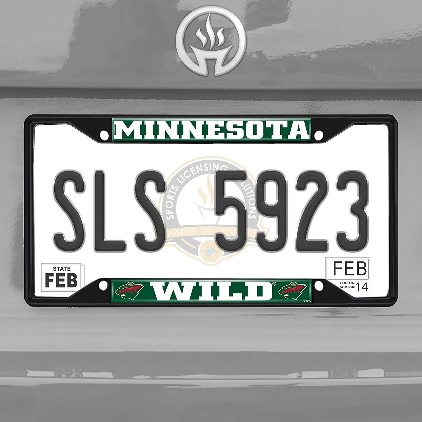 FANMATS 31384 Minnesota Wild Metal License Plate Frame Black Finish