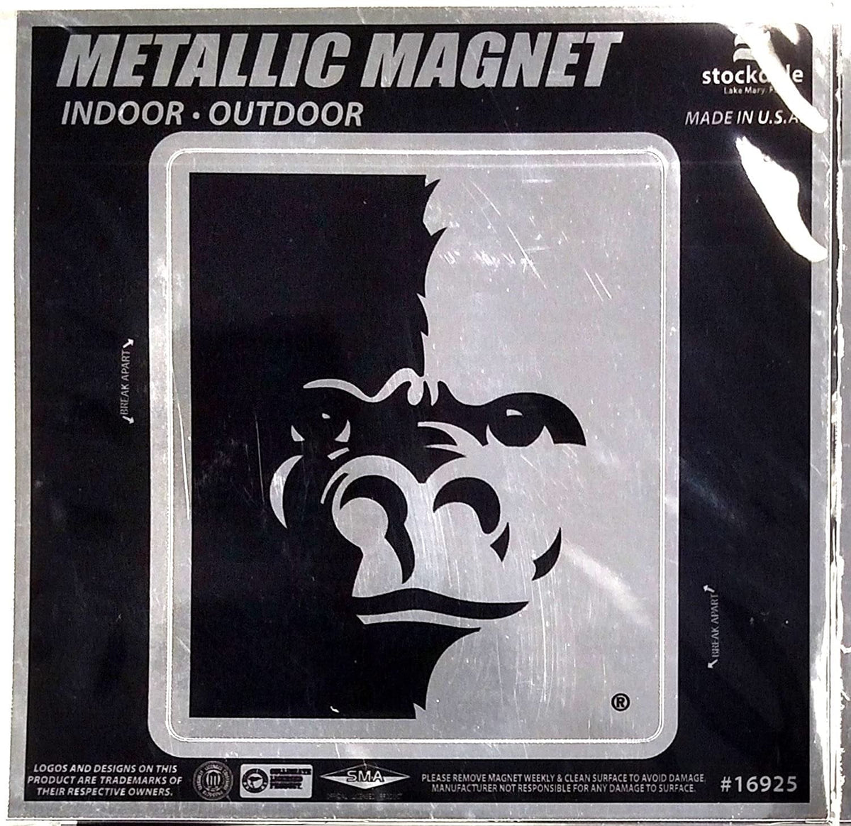 Pittsburg State University Gorillas 6 Inch Mganet Metallic Shimmer Design