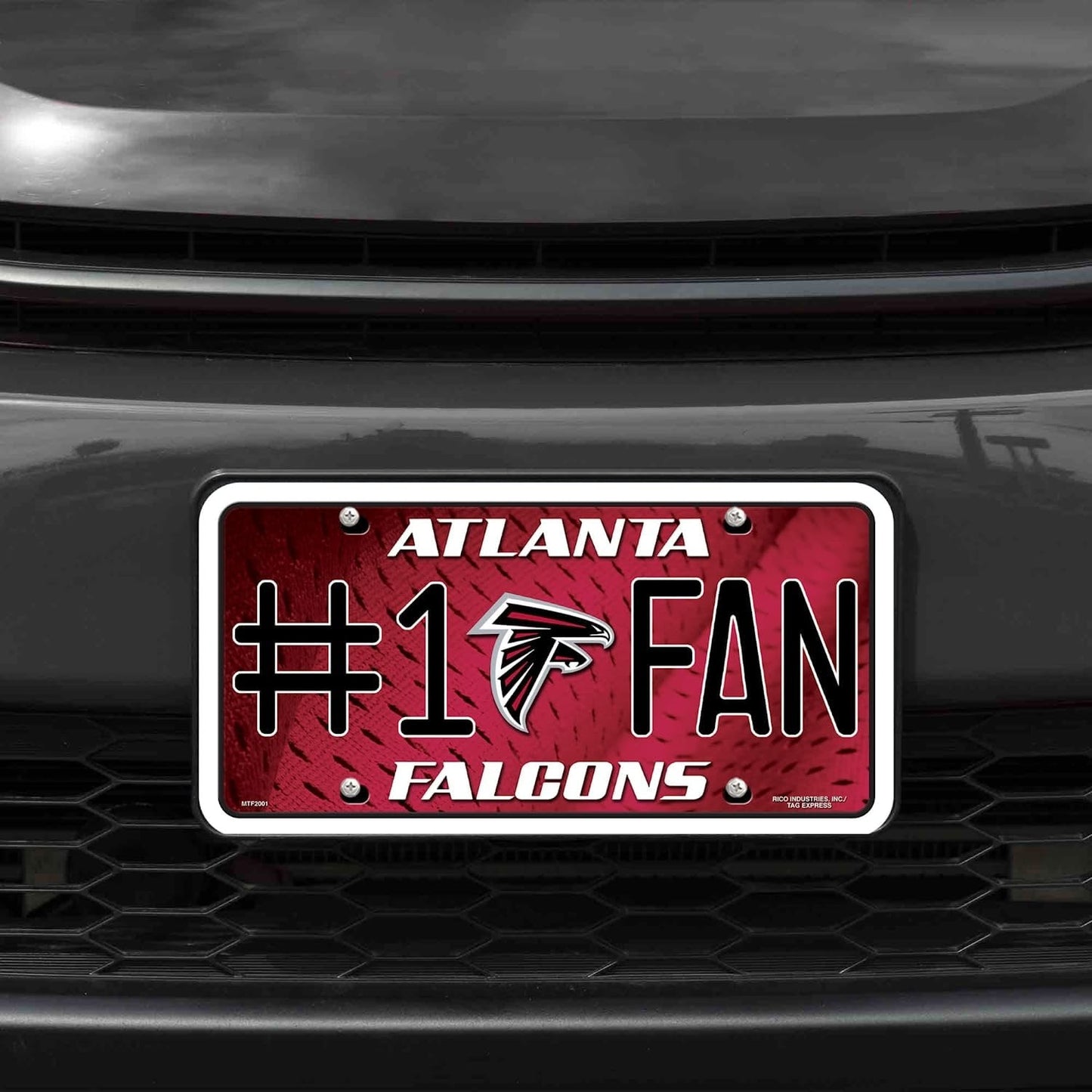 Atlanta Falcons #1 Fan Metal License Plate Tag Aluminum Novelty 12x6 Inch