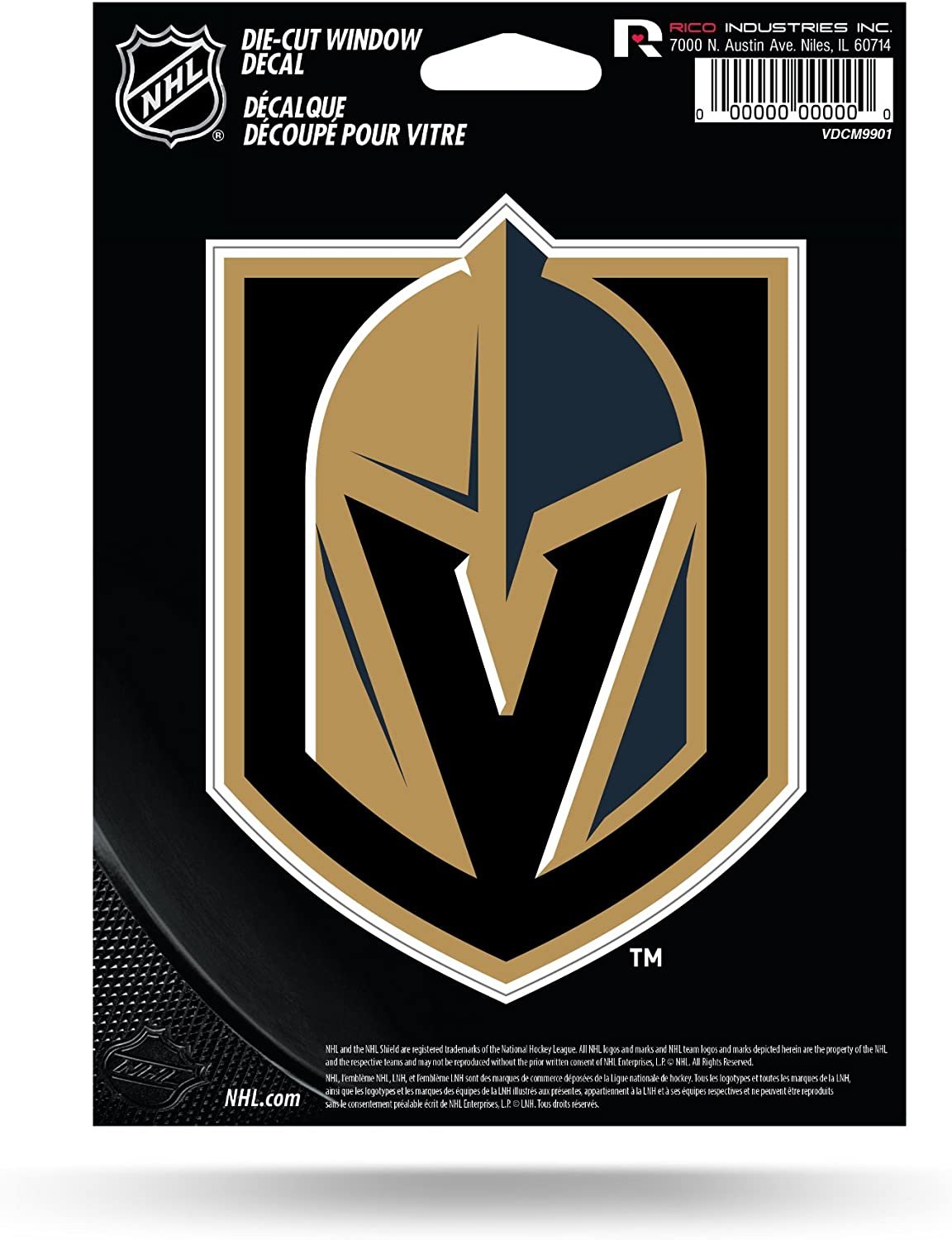 NHL Rico Industries Die Cut Vinyl Decal, Vegas Golden Knights , 5 x 7-inches