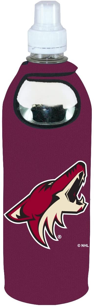 Arizona Coyotes Phoenix 1/2 Liter Water Soda Bottle Beverage Insulator Holder Cooler with Clip Hockey